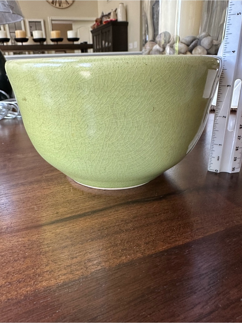 Light Green Handmade Pottery Serving Bowl